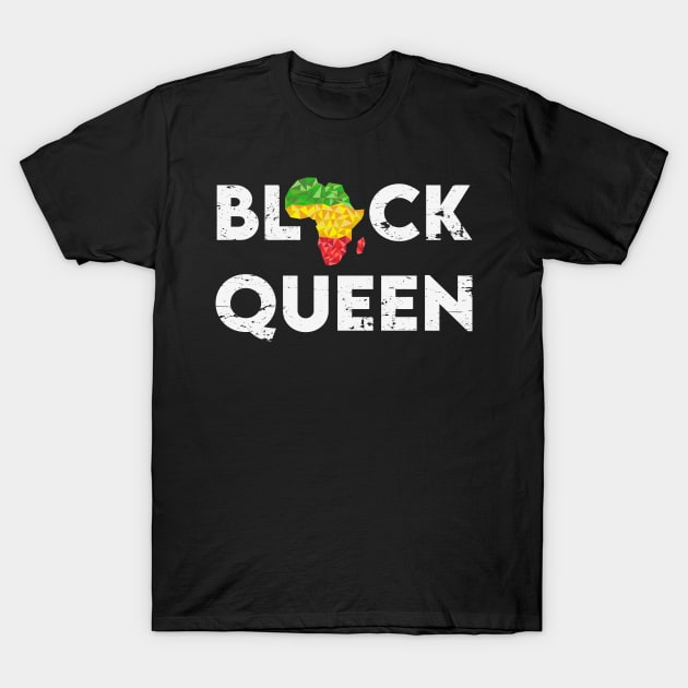 Black Queen T-Shirt by MZeeDesigns